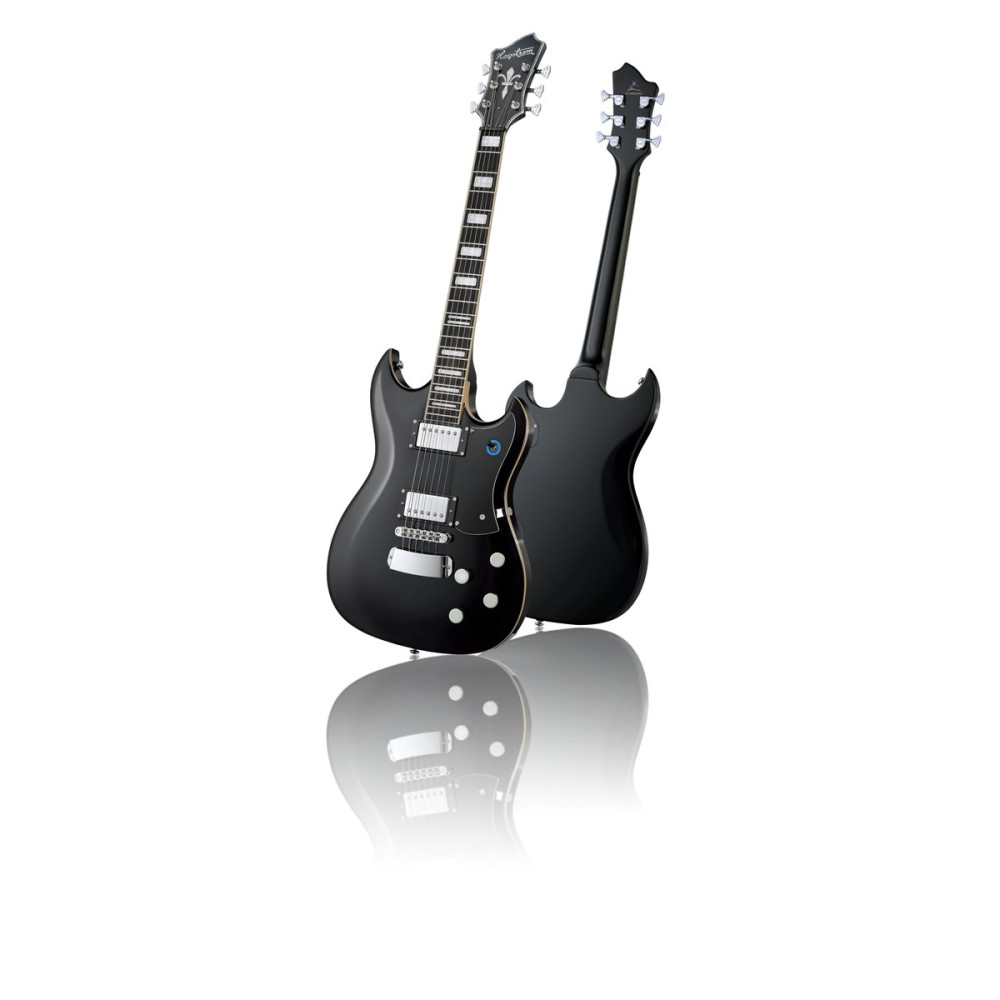 Hagstrom HSPASS09 Electric Guitar, Signature Pat Smear, Black Gloss
