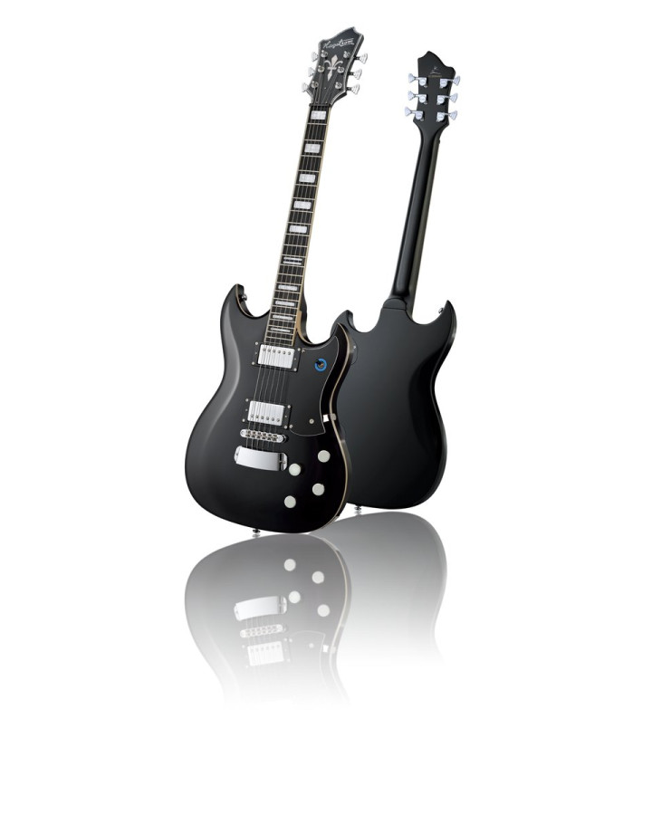 Hagstrom HSPASS09 Electric Guitar, Signature Pat Smear, Black Gloss