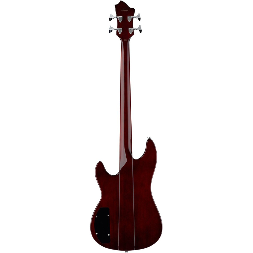 Hagstrom HSSUSWEB03 Bass Guitar, Super Swede, Natural Mahogany