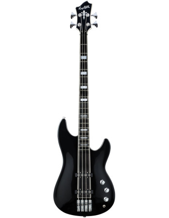 Hagstrom HSSUSWEB09 Bass Guitar, Super Swede, Black Gloss