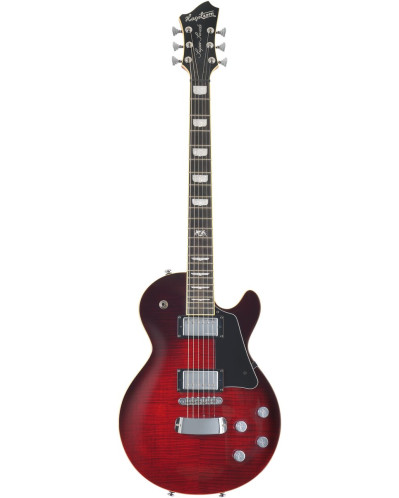 Hagstrom HSSUSWEMK329 Electric Guitar, Super Swede, Crimson Flame