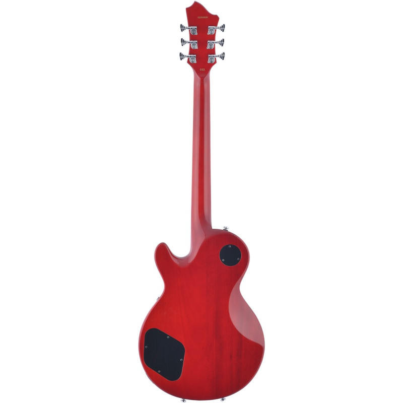 Hagstrom HSSUSWEMK329 Electric Guitar, Super Swede, Crimson Flame