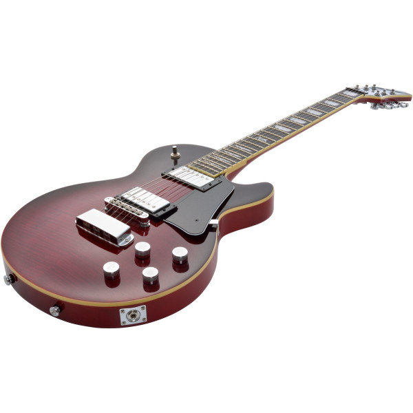 Hagstrom HSSUSWEMK329 Electric Guitar, Super Swede, Crimson Flame