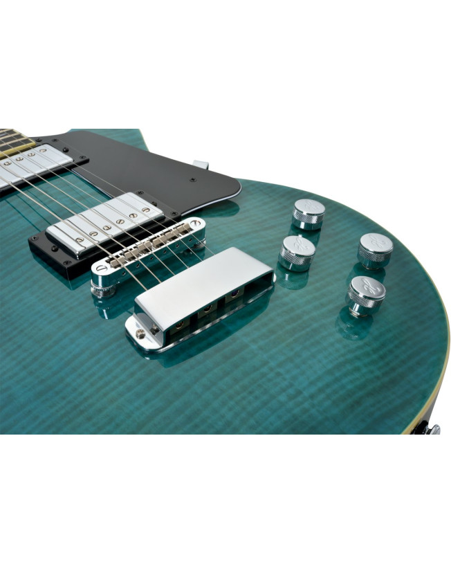 Hagstrom HSSUSWEMK375 Electric Guitar, Super Swede, Fall Sky Gloss