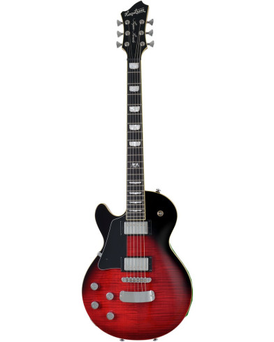 Hagstrom HSSUSWEMKLH329 Electric Guitar, Super Swede, Crimson Flame, Lefthand