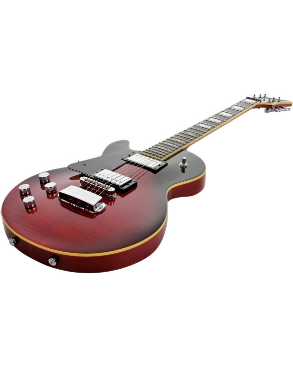 Hagstrom HSSUSWEMKLH329 Electric Guitar, Super Swede, Crimson Flame, Lefthand