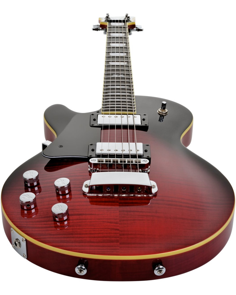 Hagstrom HSSUSWEMKLH329 Electric Guitar, Super Swede, Crimson Flame, Lefthand