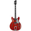 Hagstrom HSSUVIK04 Electric Guitar, Super Viking , Wild Cherry Transparent Flame