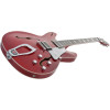 Hagstrom HSSUVIK04 Electric Guitar, Super Viking , Wild Cherry Transparent Flame