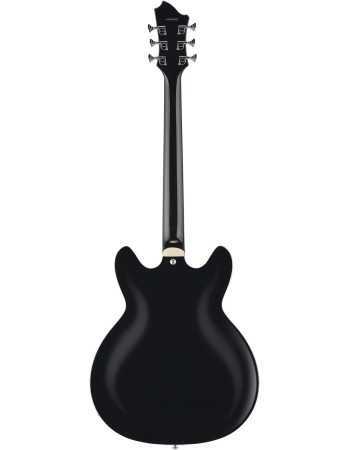 Hagstrom HSSUVIK09 Electric Guitar, Super Viking, Black Gloss