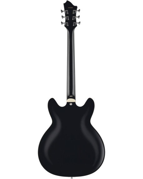 Hagstrom HSSUVIK09 Electric Guitar, Super Viking, Black Gloss