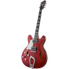 Hagstrom HSSUVIKL04 Electric Guitar, Super Viking, Wild Cherry Transparent Flame, Left-hand