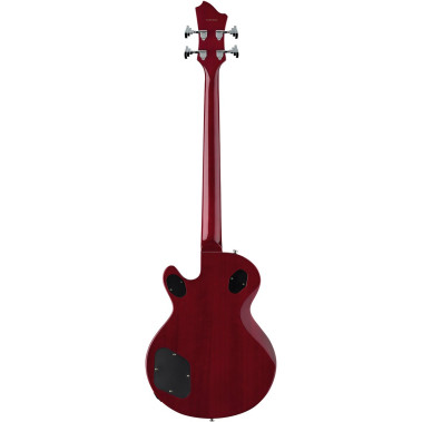 Hagstrom HSSWEB04 Bass Guitar, Swede, Wild Cherry Transparent