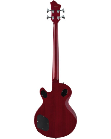 Hagstrom HSSWEB04 Bass Guitar, Swede, Wild Cherry Transparent