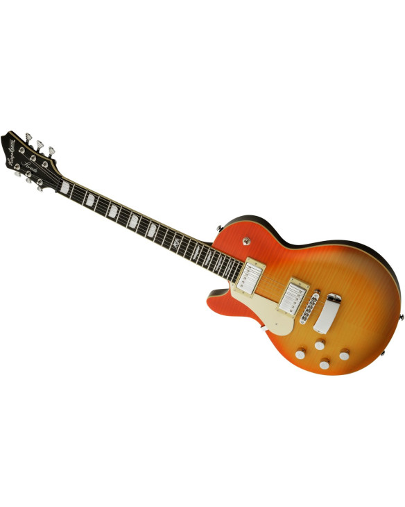 Hagstrom HSSWEMKLH371 Electric Guitar, Swede, Mandarin Burst, Lefthand