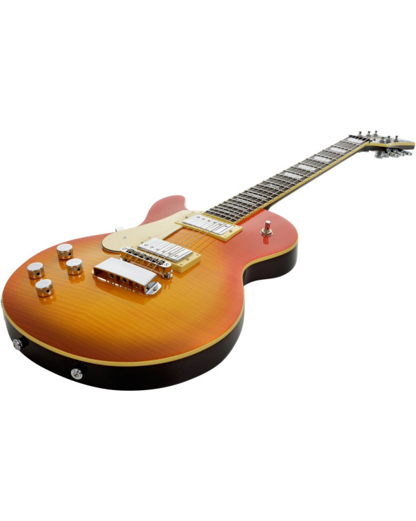 Hagstrom HSSWEMKLH371 Electric Guitar, Swede, Mandarin Burst, Lefthand