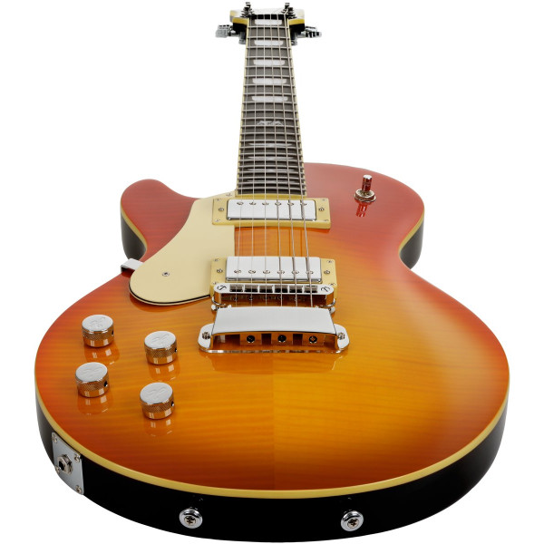 Hagstrom HSSWEMKLH371 Electric Guitar, Swede, Mandarin Burst, Lefthand