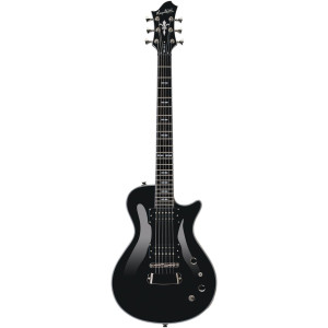 Hagstrom HSULSWE09 Electric Guitar, Ultra Swede, Black Gloss
