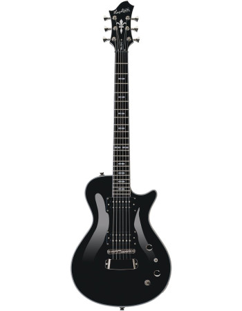 Hagstrom HSULSWE09 Electric Guitar, Ultra Swede, Black Gloss