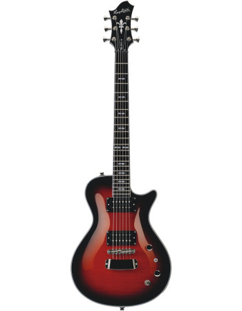 Hagstrom HSULSWE25 Electric Guitar, Ultra Swede, Burgundy Burst