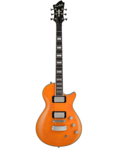 Hagstrom HSULTRAMAX67 Electric Guitar, Ultra Max, Milky Mandarin Satin