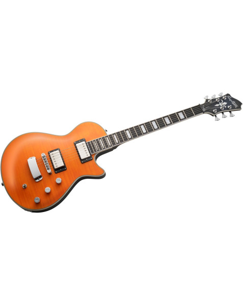 Hagstrom HSULTRAMAX67 Electric Guitar, Ultra Max, Milky Mandarin Satin