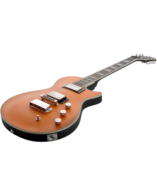 Hagstrom HSULTRAMAX67 Electric Guitar, Ultra Max, Milky Mandarin Satin