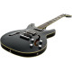 Hagstrom HSVIDLXBA09 Electric Guitar, Viking Baritone DLX, Black Gloss