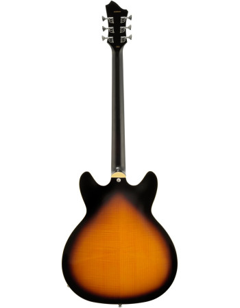 Hagstrom HSVIDLXBA18 Electric Guitar, Viking Baritone DLX, Tobacco Sunburst