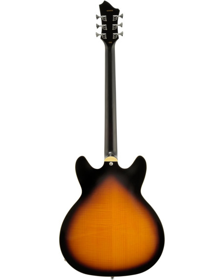 Hagstrom HSVIDLXBA18 Electric Guitar, Viking Baritone DLX, Tobacco Sunburst