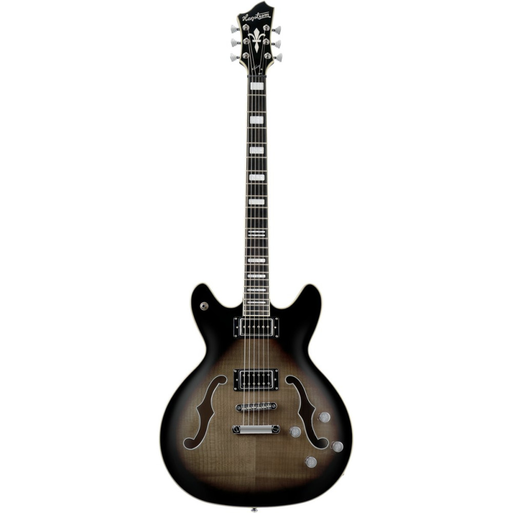 Hagstrom HSVIDLXBA41 Electric Guitar, Viking Baritone DLX, Cosmic Blackburst