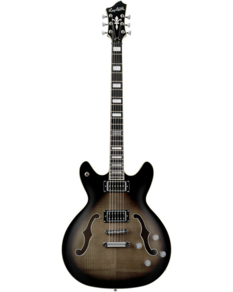 Hagstrom HSVIDLXBA41 Electric Guitar, Viking Baritone DLX, Cosmic Blackburst
