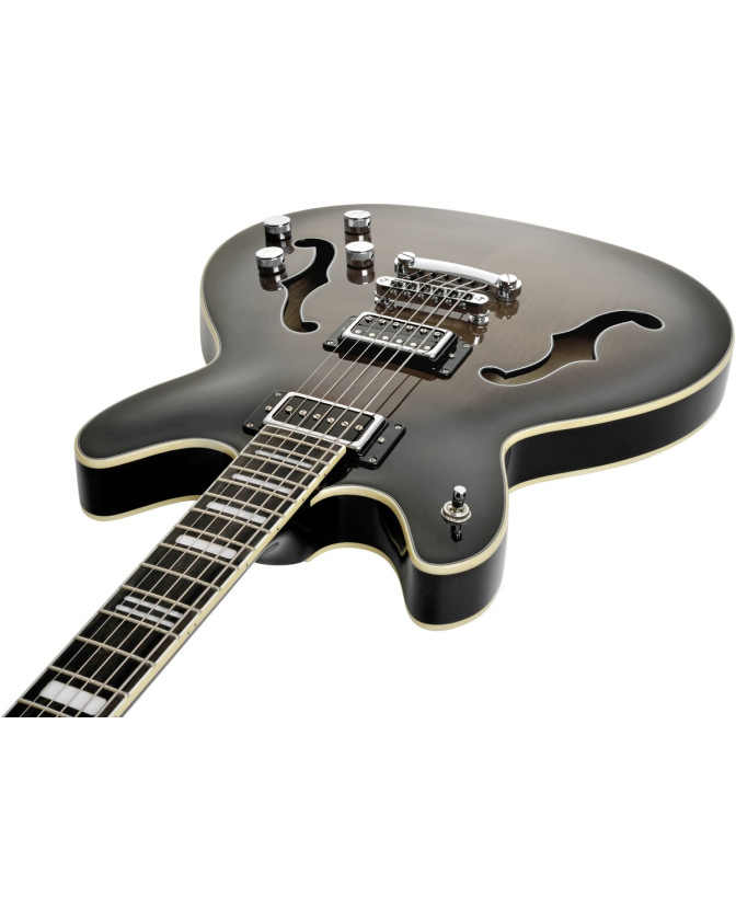 Hagstrom HSVIDLXBA41 Electric Guitar, Viking Baritone DLX, Cosmic Blackburst