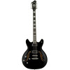 Hagstrom HSVIDLXBALH09 Electric Guitar, Viking Baritone DLX, Black Gloss, Lefthand