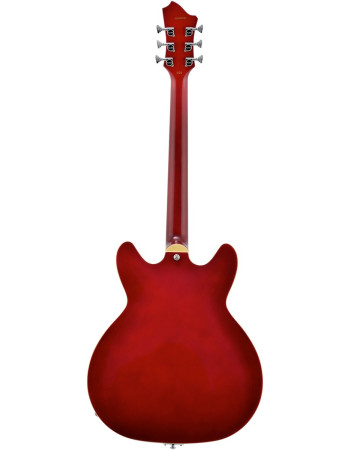 Hagstrom HSVIK04 Electric Guitar, Viking, Transparent Cherry