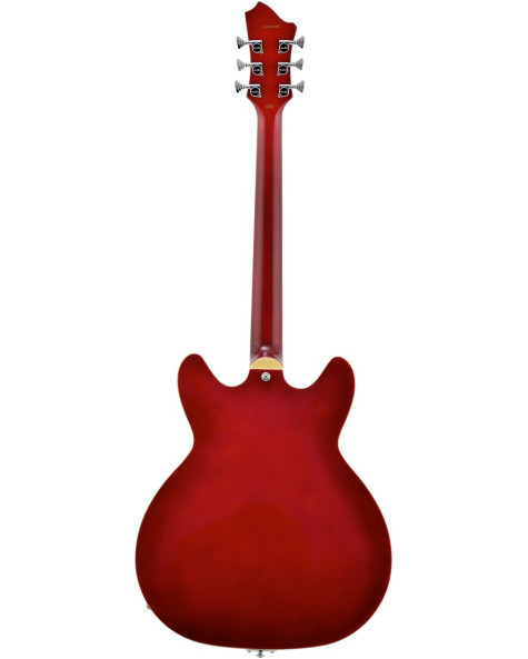 Hagstrom HSVIK04 Electric Guitar, Viking, Transparent Cherry