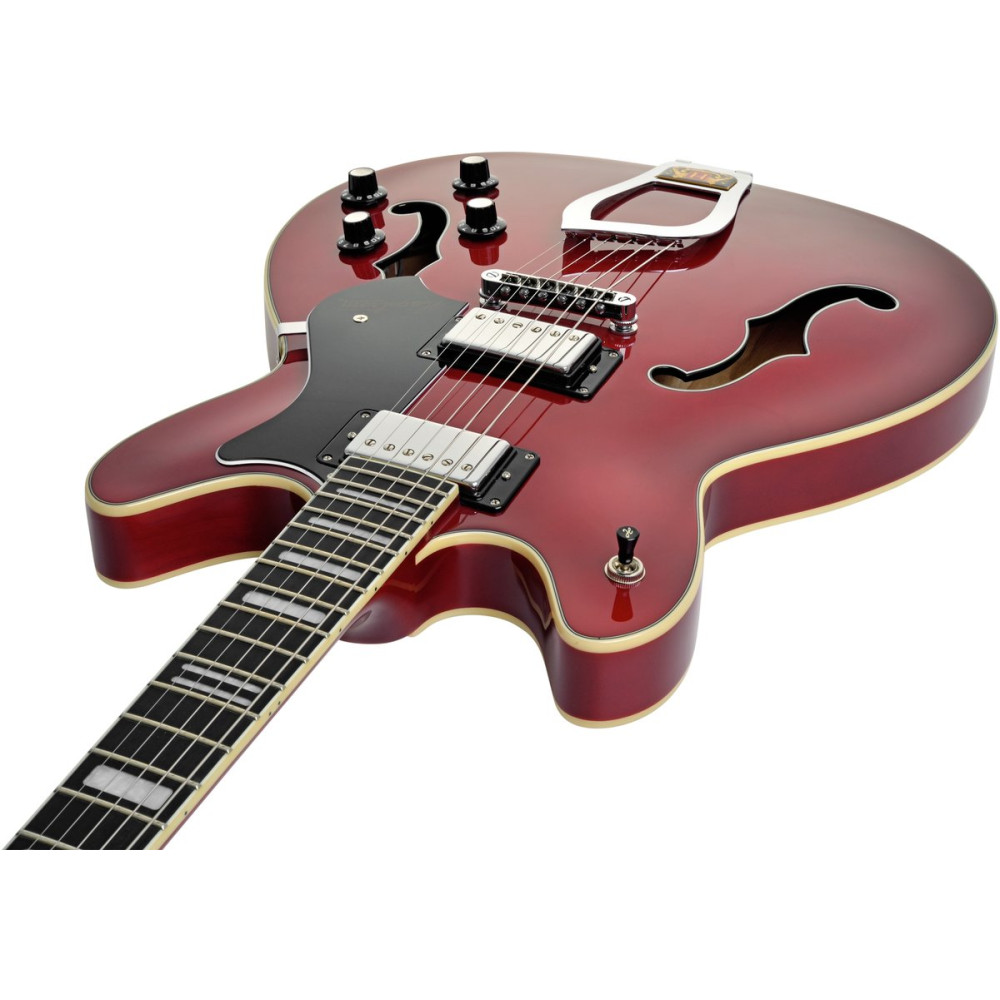 Hagstrom HSVIK04 Electric Guitar, Viking, Transparent Cherry