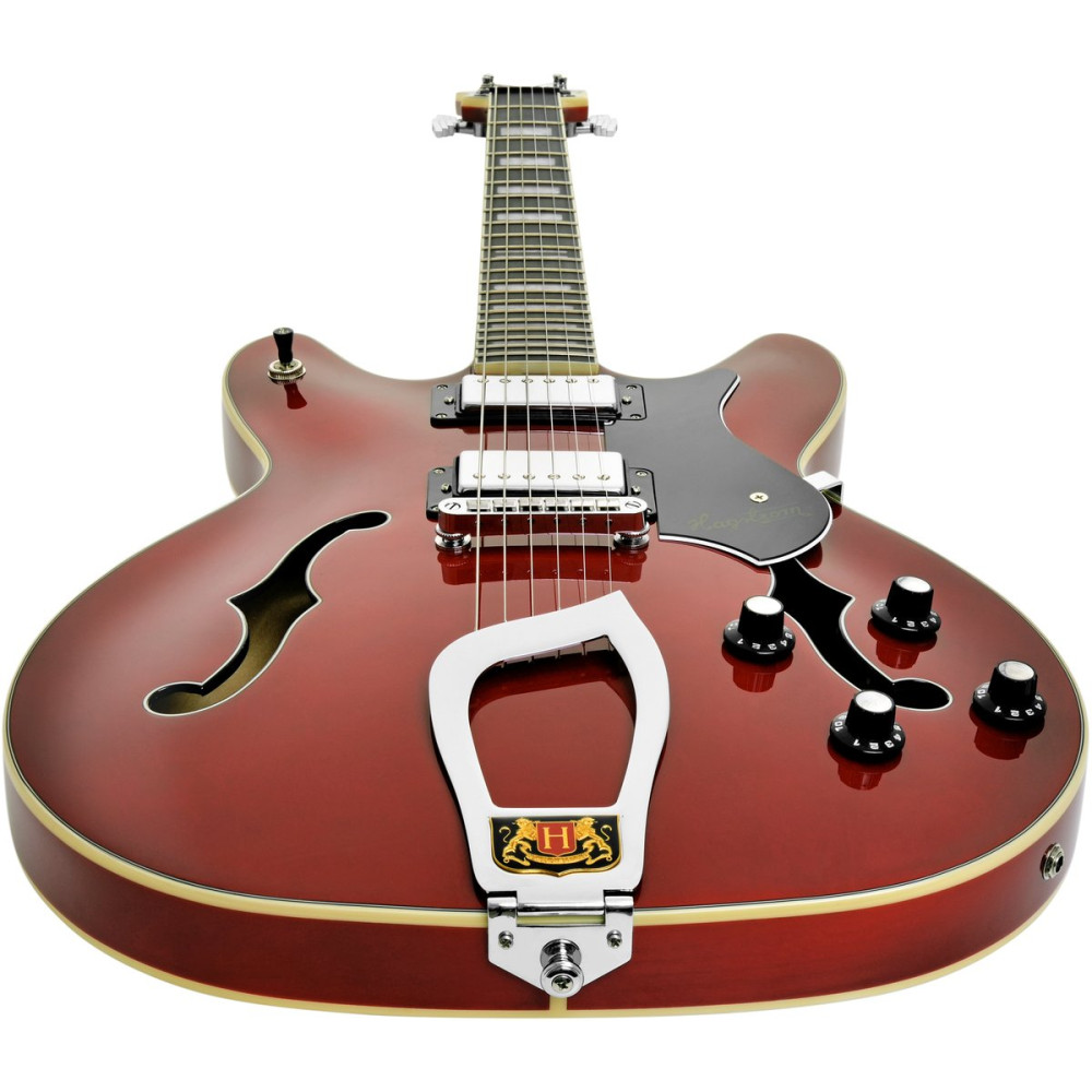 Hagstrom HSVIK04 Electric Guitar, Viking, Transparent Cherry