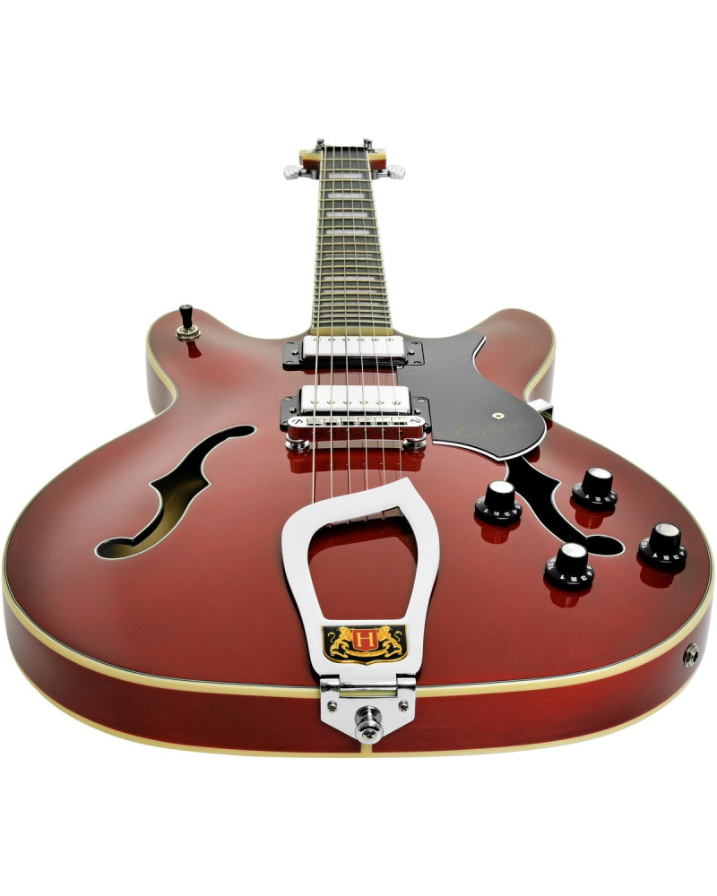 Hagstrom HSVIK04 Electric Guitar, Viking, Transparent Cherry