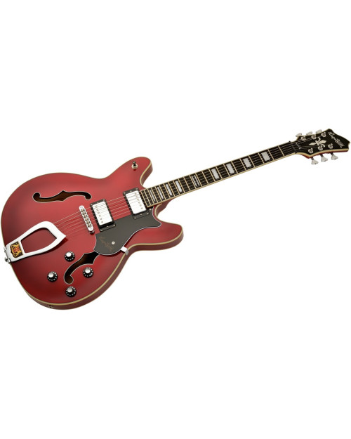 Hagstrom HSVIK04 Electric Guitar, Viking, Transparent Cherry