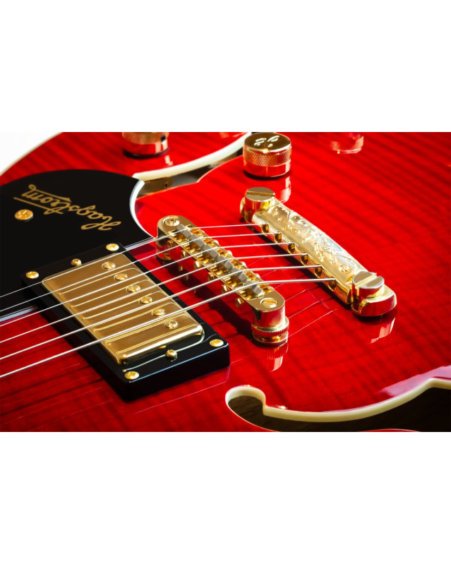 Hagstrom HSVIK100BLW Electric Guitar, Viking 100th Anniversary, VIK100-BLW, Bloodw ine