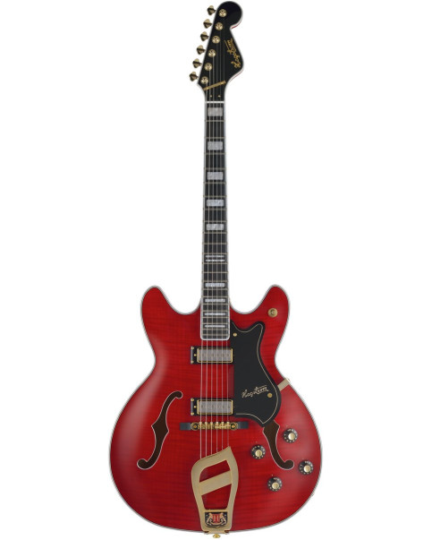 Hagstrom HSVIK6704 Electric Guitar, 67' Vinking, Wild Cherry Transparent