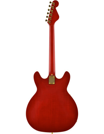 Hagstrom HSVIK67LH04 Electric Guitar, 67' Viking, Wild Cherry Transparent, Lefthan d