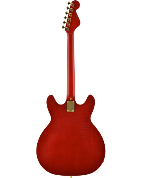 Hagstrom HSVIK67LH04 Electric Guitar, 67' Viking, Wild Cherry Transparent, Lefthan d