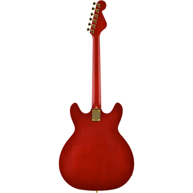 Hagstrom HSVIK67LH04 Electric Guitar, 67' Viking, Wild Cherry Transparent, Lefthan d