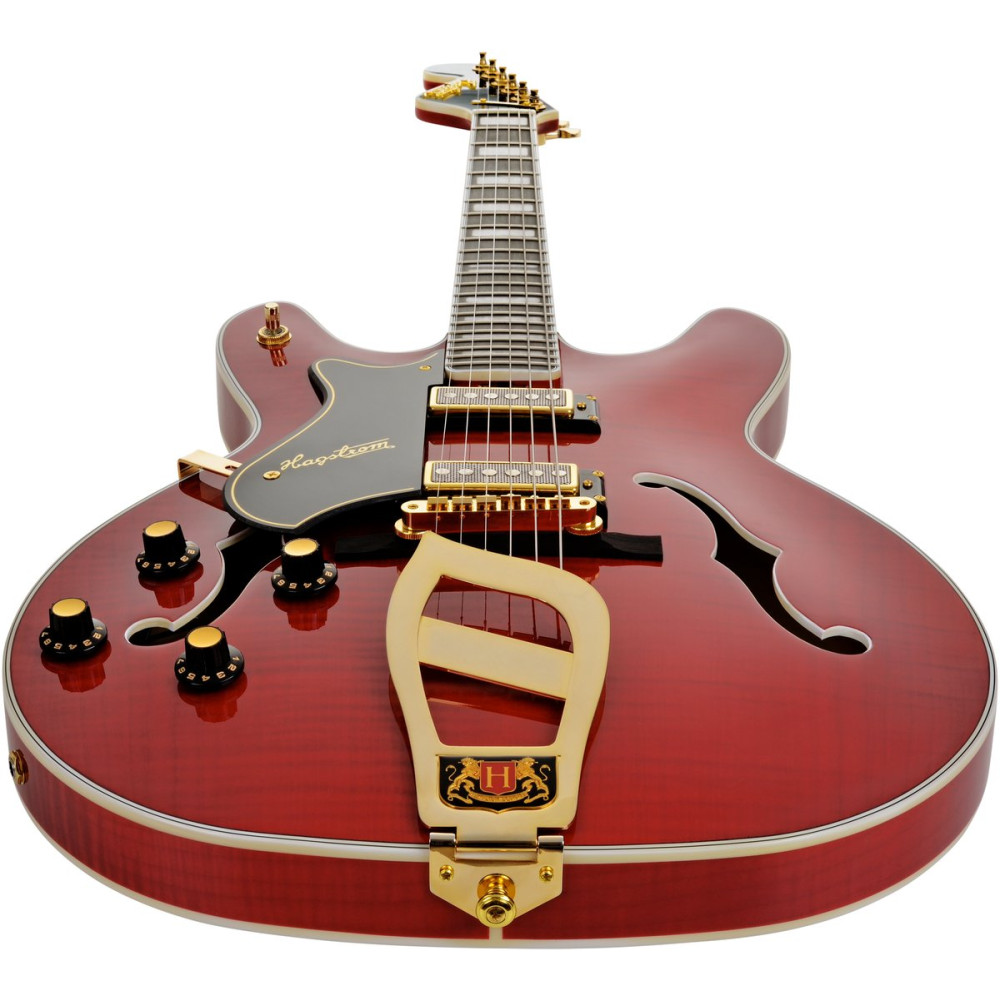 Hagstrom HSVIK67LH04 Electric Guitar, 67' Viking, Wild Cherry Transparent, Lefthan d