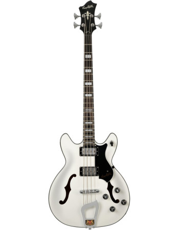 Hagstrom HSVIKB02 Bass Guitar, Viking, White Gloss
