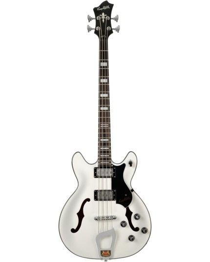 Hagstrom HSVIKB02 Bass Guitar, Viking, White Gloss