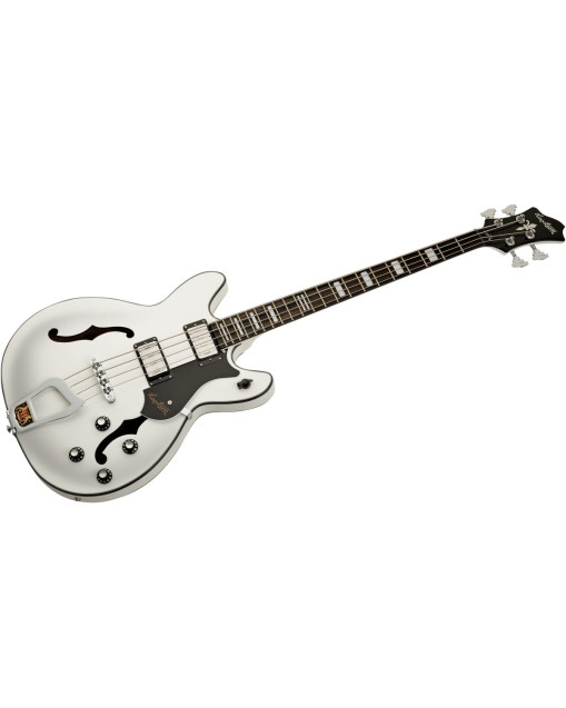 Hagstrom HSVIKB02 Bass Guitar, Viking, White Gloss
