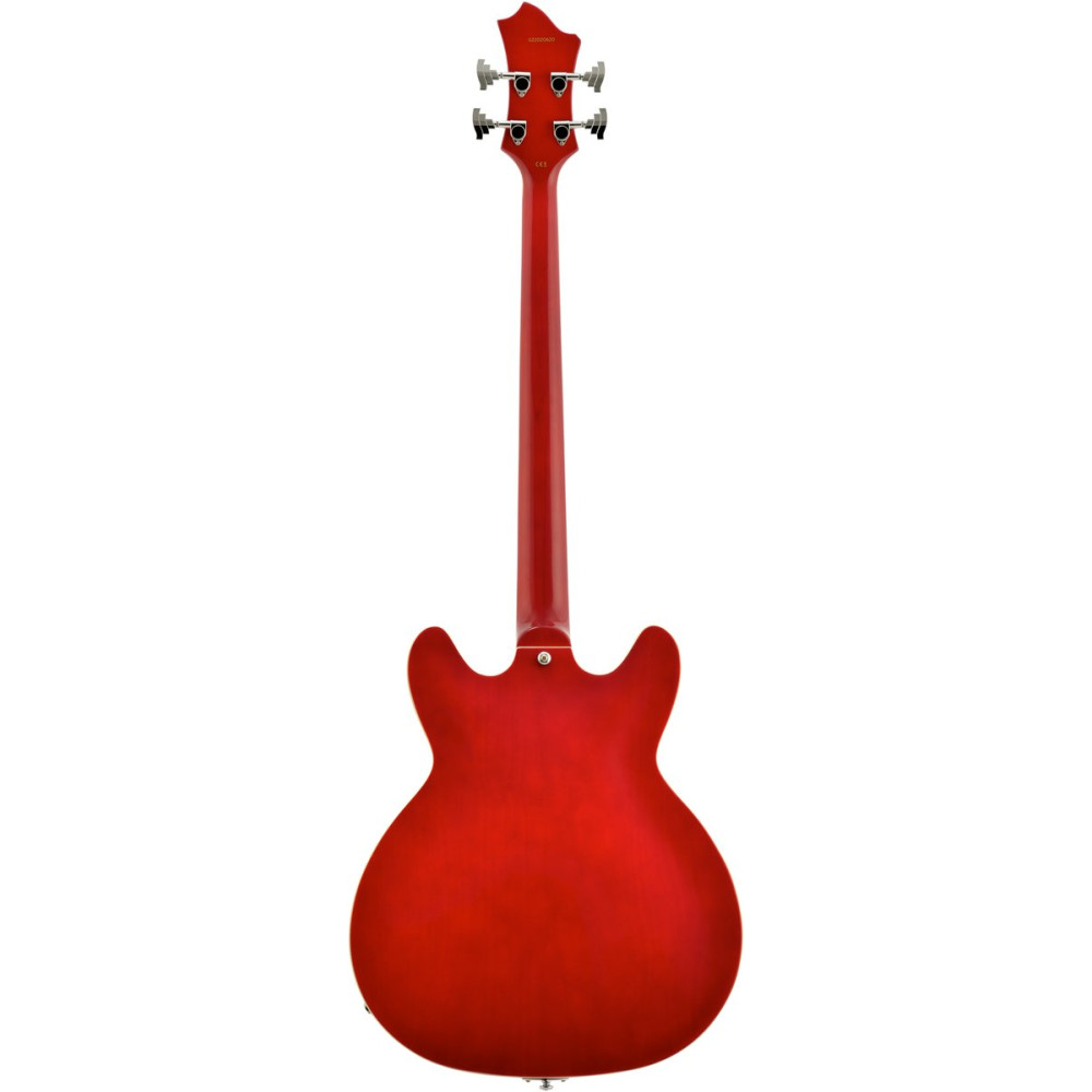 Hagstrom HSVIKB04 Bass Guitar, Viking, Wild Cherry Transparent